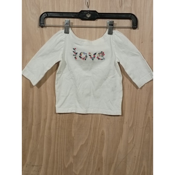 Janie and Jack Other - New Janie and Jack Floral Embroidery Love Top Girl's Size 18 - 24m.